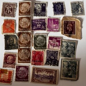 Assorted Vintage Stamp Collection - Multicolor